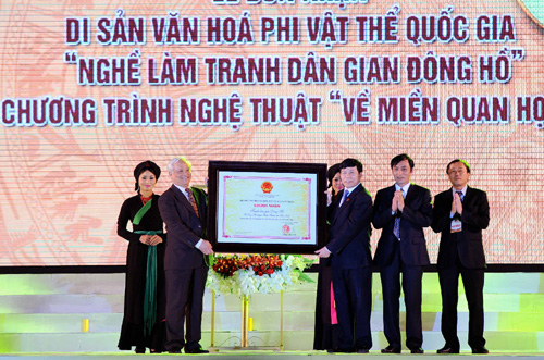 Tranh Đông Hồ trở thành di sản văn hóa phi vật thể quốc gia ảnh 1