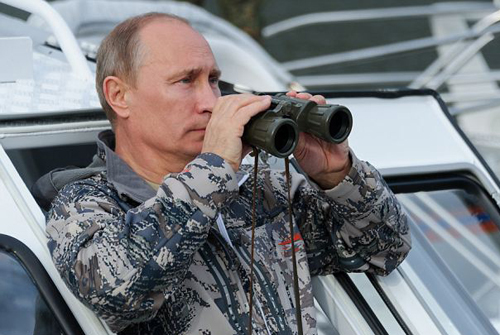 Putin trổ tài câu cá chó 21kg ảnh 8