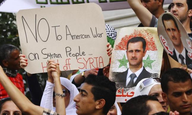 Khắp nơi phản chiến, ủng hộ Syria ảnh 4