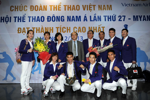 Đoàn thể thao Việt Nam sang Myanmar ảnh 1