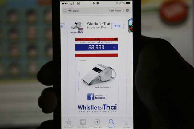 Người Thái Lan mang công nghệ đi biểu tình