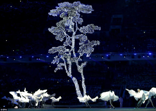 Gấu Sochi 'rơi lệ' trong lễ bế mạc ảnh 17