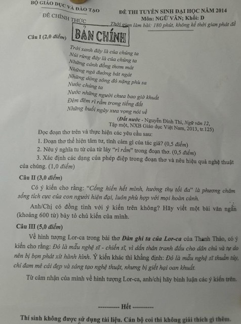 Thí sinh loay hoay với câu nghị luận văn ảnh 3