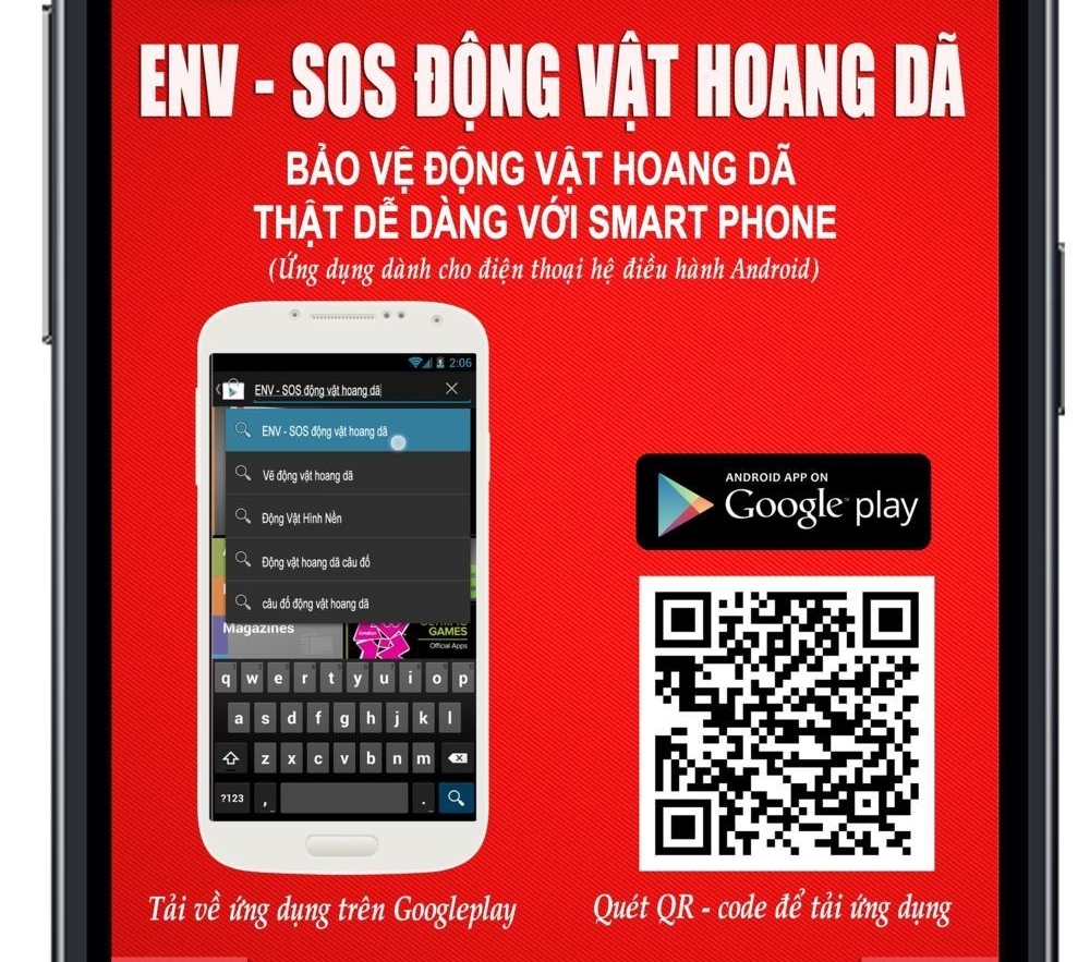 Thông báo vi phạm về động vật hoang dã bằng smartphone ảnh 1
