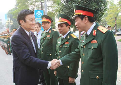 Chủ tịch nước Trương Tấn Sang thăm Bộ Tư lệnh Thủ đô Hà Nội ảnh 1