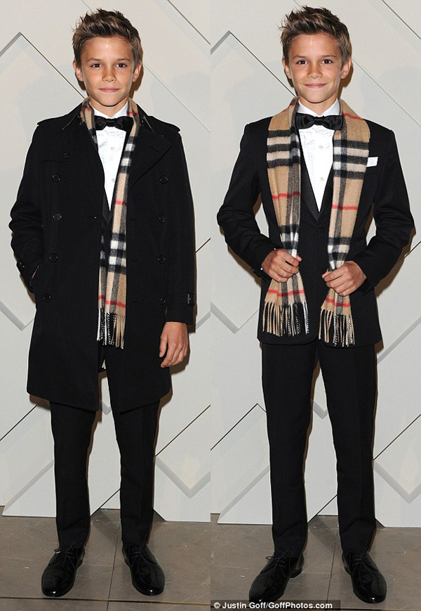 Con trai Beckham lịch lãm trong quảng cáo Burberry ảnh 6