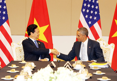 Thủ tướng Nguyễn Tấn Dũng gặp Tổng thống Hoa Kỳ Barack Obama ảnh 1