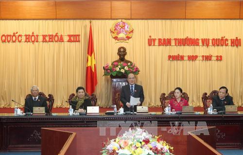 Khai mạc Phiên họp thứ 33, Ủy ban Thường vụ Quốc hội Khóa XIII 