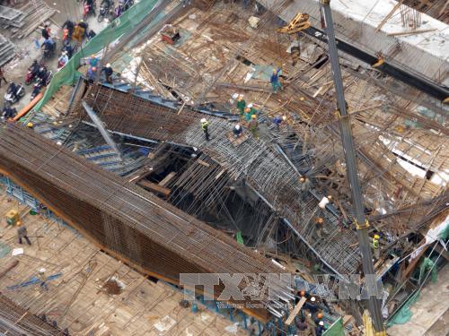 Giáo chống thi công Đường sắt Cát Linh - Hà Đông không an toàn ảnh 1