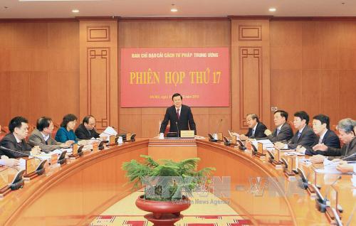 Phiên họp thứ 17 của Ban Chỉ đạo Cải cách tư pháp Trung ương ảnh 1