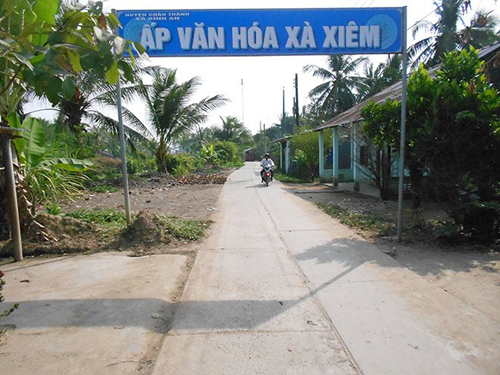 Những con đường vào ấp Xà Xiêm, xã Bình An đã được bê tông hóa.