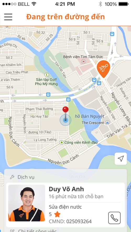 Taske - ứng dụng gọi giúp việc trên smartphone ảnh 1