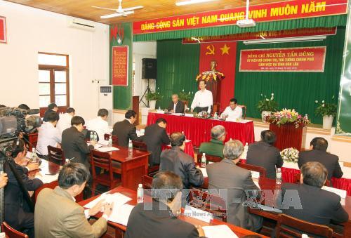 Thủ tướng Nguyễn Tấn Dũng làm việc với tỉnh Đắk Lắk ảnh 1