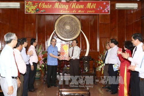 Đồng chí Nguyễn Thiện Nhân chúc Tết Ban chỉ đạo Tây Nam Bộ ảnh 1