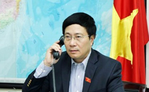 Bộ trưởng Ngoại giao Phạm Bình Minh điện đàm với Ngoại trưởng Hoa Kỳ