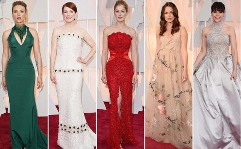 Duyên dáng váy áo tại giải Oscar 2015