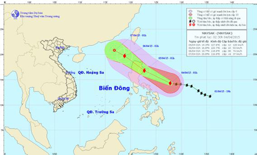 Bão Maysak có khả năng đi vào Biển Đông ảnh 1