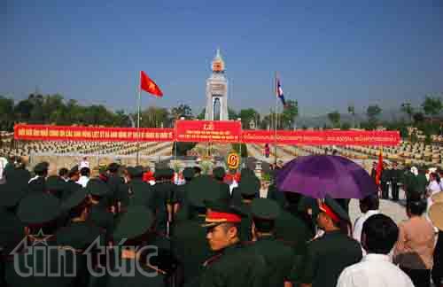 Điện Biên: An táng 41 hài cốt liệt sỹ hy sinh tại Lào ảnh 5
