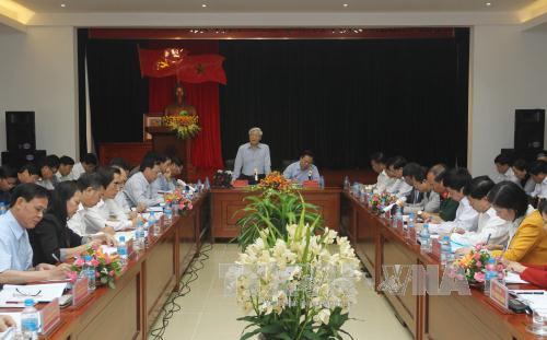 Tổng Bí thư Nguyễn Phú Trọng thăm, làm việc tại tỉnh Cao Bằng ảnh 1