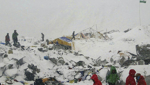 Kinh hoàng cảnh lở tuyết do động đất Nepal ảnh 2
