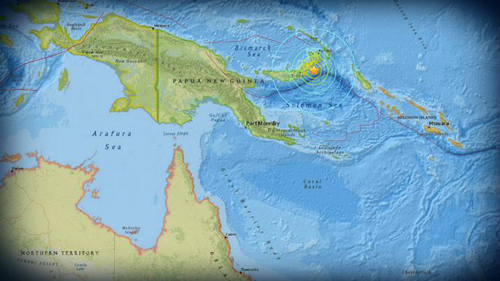 Động đất 7,5 độ richter rung chuyển Papua New Guinea 