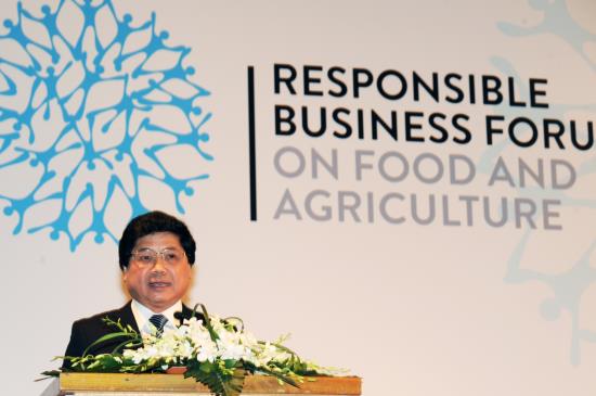 TS Lê Quốc Doanh, Thứ trưởng Bộ Nông nghiệp và Phát triển Nông thôn Việt Nam phát biểu tại Diễn đàn.