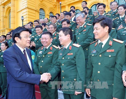 Chủ tịch nước tiếp Đoàn đại biểu Thi đua Quyết thắng toàn quân ảnh 1