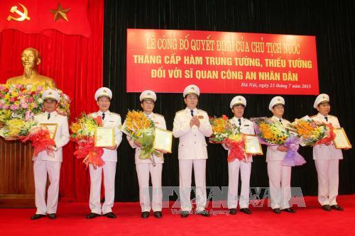 Công bố Quyết định thăng cấp bậc hàm cấp Tướng CAND ảnh 1
