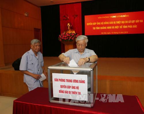 Văn phòng Trung ương Đảng quyên góp ủng hộ đồng bào Quảng Ninh ảnh 1