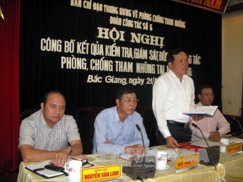 Công bố kết quả kiểm tra giám sát chống tham nhũng tại Bắc Giang ảnh 1
