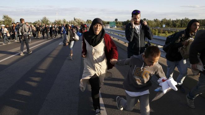 Người tị nạn ném đá cảnh sát Hungary để sang Đức ảnh 1