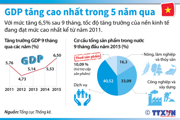 GDP Việt Nam tăng cao nhất trong 5 năm qua ảnh 1