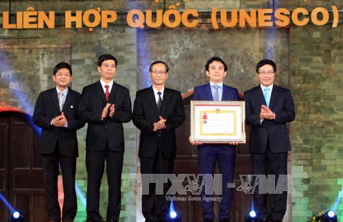 Kỷ niệm 70 năm thành lập UNESCO tại Hoàng thành Thăng Long ảnh 1
