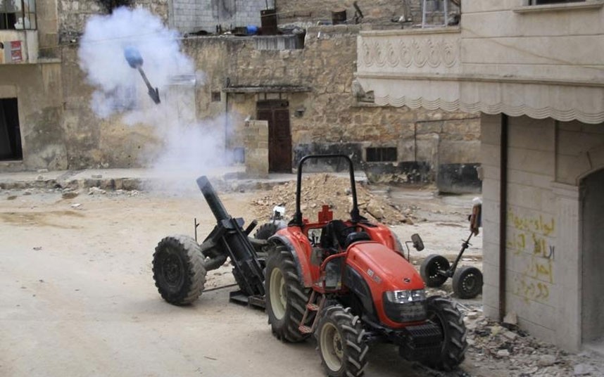 Độc đáo dàn vũ khí tự chế của phe nổi dậy Syria ảnh 4