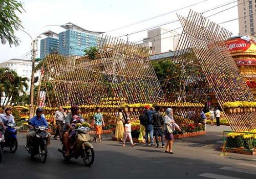 Rộn ràng không khí đón Tết tại TP Hồ Chí Minh 