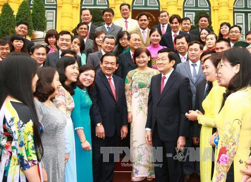 Chủ tịch nước tiếp Đoàn cán bộ chủ chốt huyện Củ Chi ảnh 1