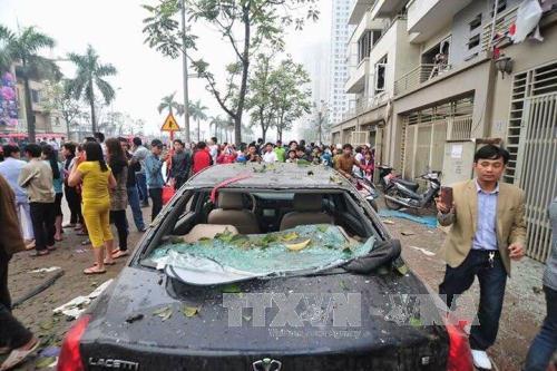Thu nhiều vật liệu kim loại chế tạo bom trong vụ nổ Hà Đông ảnh 1