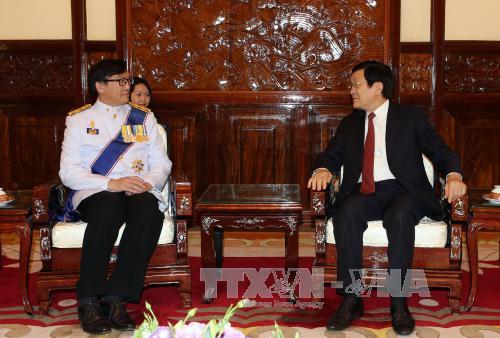 Chủ tịch nước Trương Tấn Sang tiếp các đại sứ trình quốc thư ảnh 1