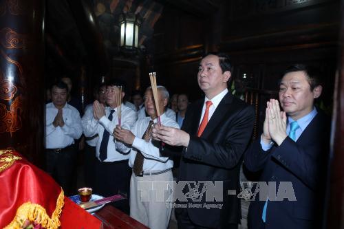 Chủ tịch nước Trần Đại Quang dự khai mạc Lễ hội truyền thống Trường Yên ảnh 3