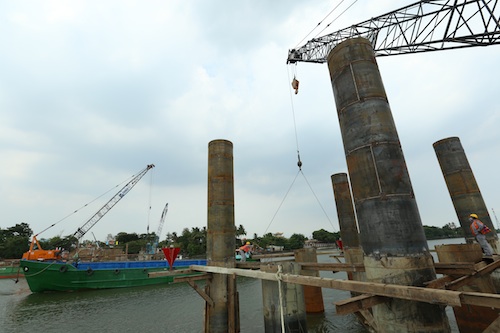 Sôi động trên công trường cầu Ghềnh ảnh 9