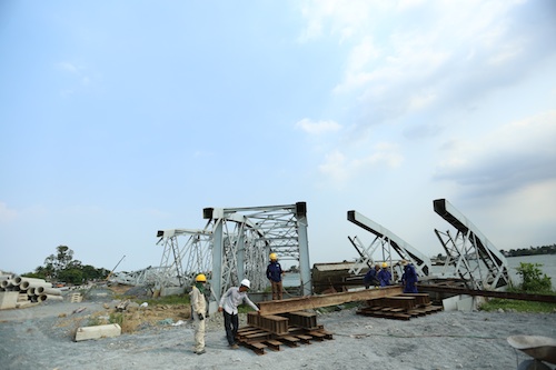 Sôi động trên công trường cầu Ghềnh ảnh 11