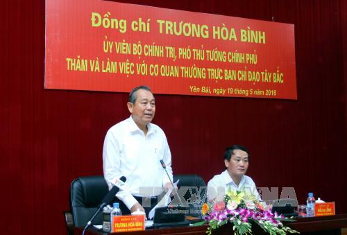 Phó Thủ tướng Trương Hòa Bình làm việc với Ban Chỉ đạo Tây Bắc ảnh 2