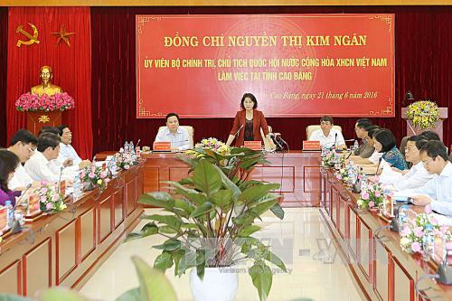 Chủ tịch Quốc hội thăm, làm việc tại Cao Bằng ảnh 1