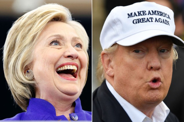 Bà Hillary (trái) và ông Trump. Ảnh: Getty Images
