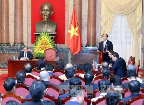 Chủ tịch nước gặp mặt đại biểu doanh nghiệp nhỏ và vừa Việt Nam ảnh 1