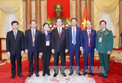 Chủ tịch nước Trần Đại Quang gặp mặt đại biểu tiêu biểu ngành than ảnh 1