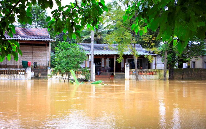 Mưa trên diện rộng, nhiều địa phương ở Hà Tĩnh bị ngập lụt cục bộ ảnh 1