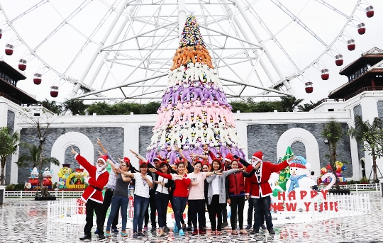 Đón giáng sinh với cây thông gấu bông tại Asia Park ảnh 1