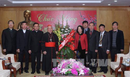 Tổng Giáo phận Hà Nội thăm, chúc Tết Ban Dân vận Trung ương ảnh 1