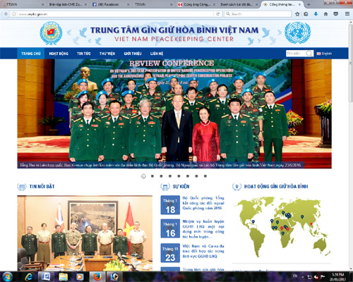 Ra mắt Trang thông tin điện tử Trung tâm Gìn giữ hòa bình Việt Nam ảnh 1